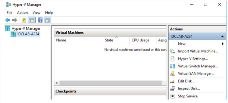 VHD をデプロイする手順のスクリーンショット。