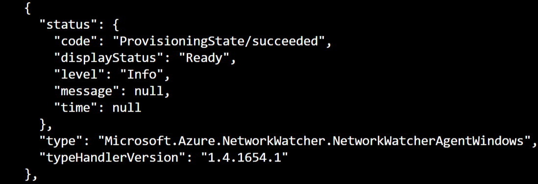 Azure CLI のスクリーンショット