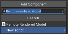 RemoteRenderedModel コンポーネントを追加する