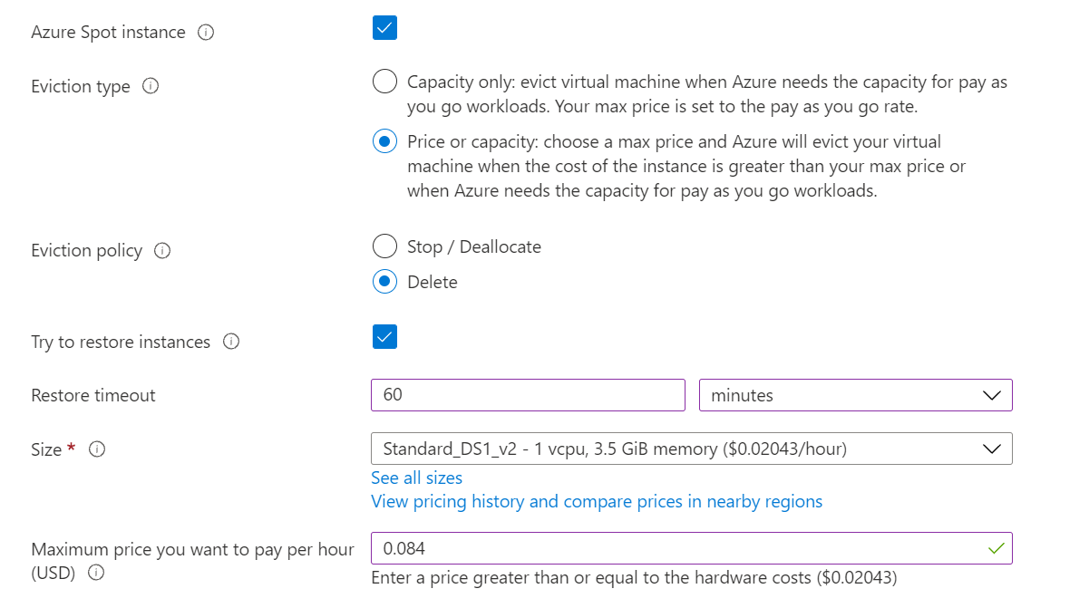 Azure Spot Virtual Machines を使用してスケール セットを作成する