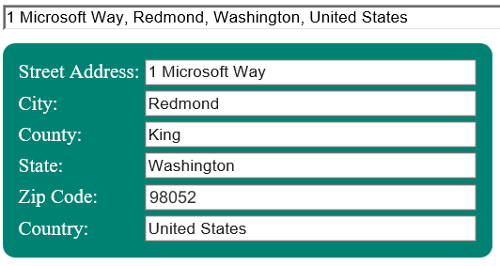 Filling in an Address Form Example