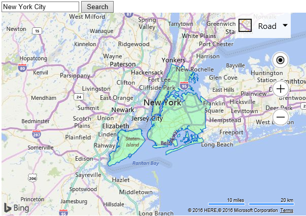 Search Boundary on a Map