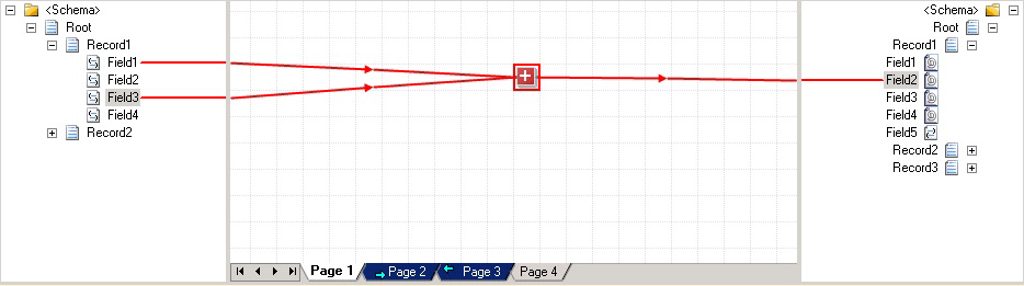 選択したリレーションシップが新しいページ