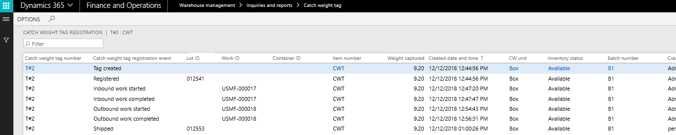 CW タグの登録ページに表示されている CW 登録