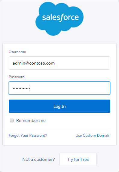 Salesforce にサインインします。