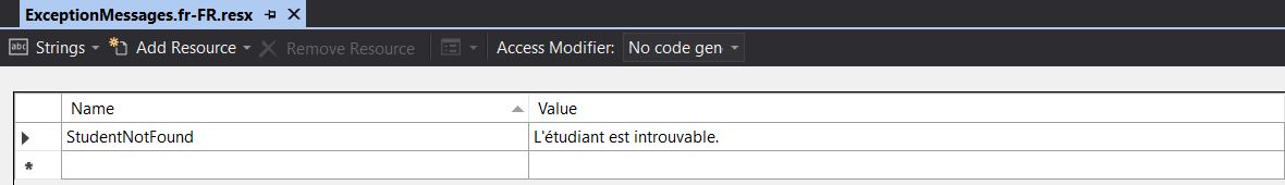 fr-FR カルチャにリソースを追加する