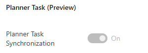 Field Service 設定オプションで Planner の同期を有効にします。