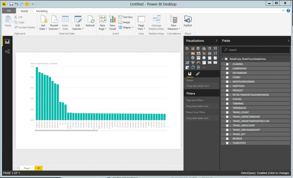 Power BI Desktop レポート。