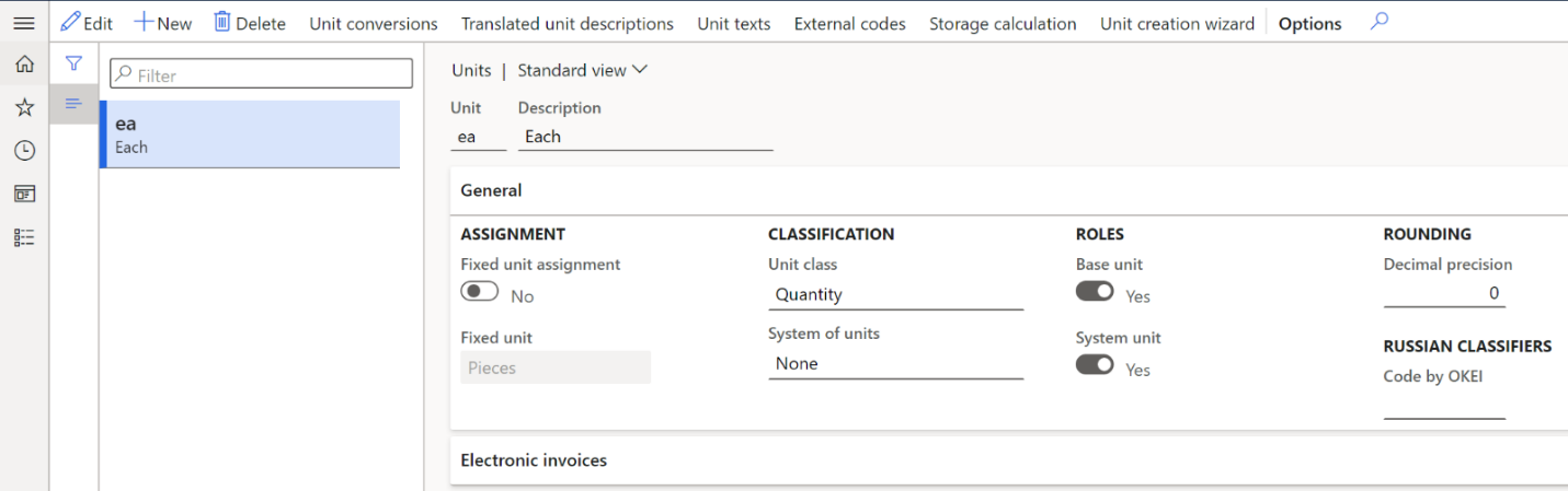 Units page.