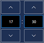 24 時制を使用した時間コントロールの例です。