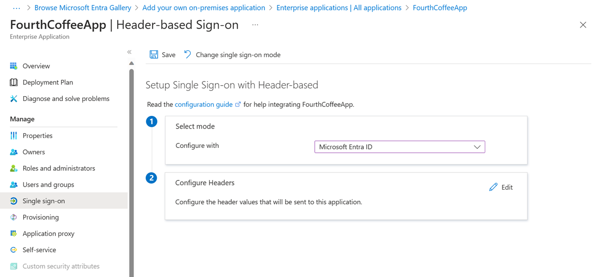 ヘッダー ベースのサインオン画面と PingAccess を示しています