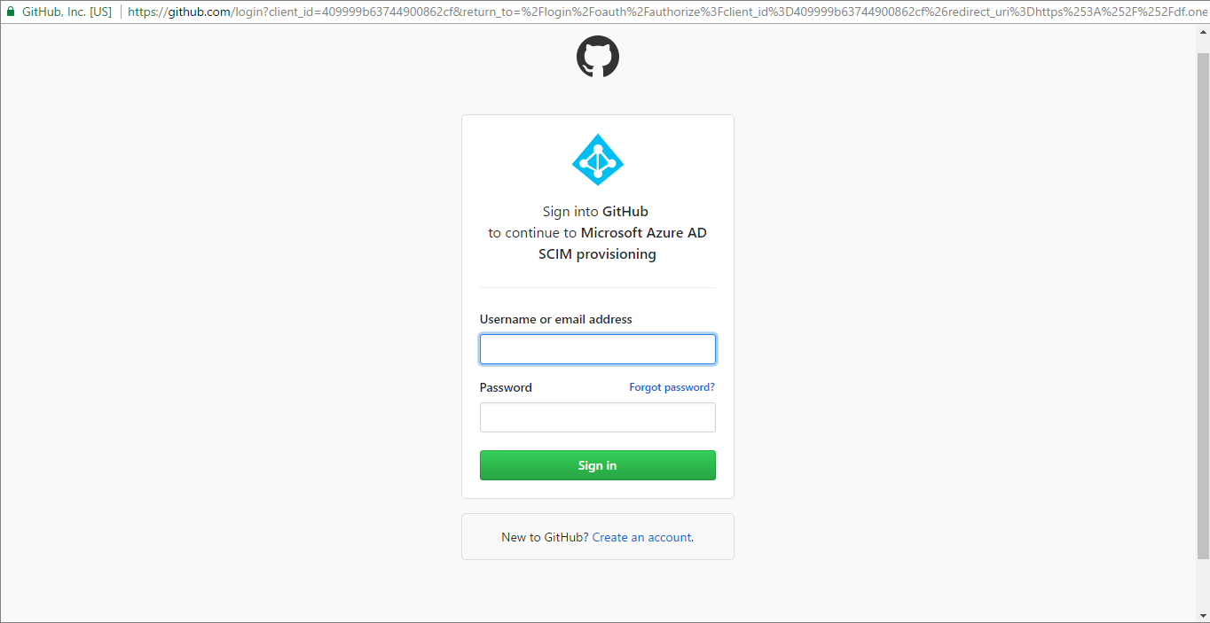 GitHub の [サインイン] ページを示すスクリーンショット。