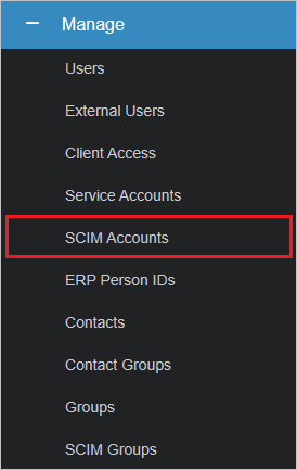 Infor CloudSuite SCIM アカウント