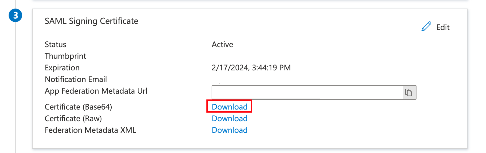 [Certificate]\(証明書\) のスクリーンショット。