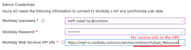 Workday バージョン情報なしのスクリーンショット