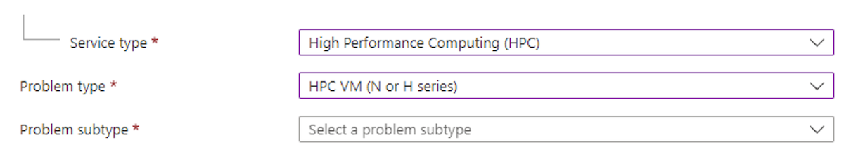 Screenshot showing what to include in support request when there is an HPC issue