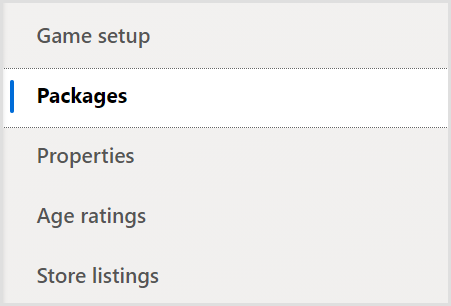 パッケージに使用される UI のスクリーンショット