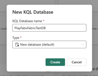 KQL データベースを作成する