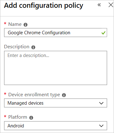 Google Chrome 構成ポリシーを追加する