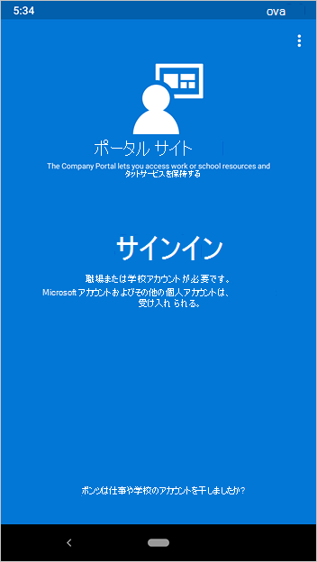 以前のポータル サイトのサインイン ページの画像の例 (より煩雑なデザイン)。