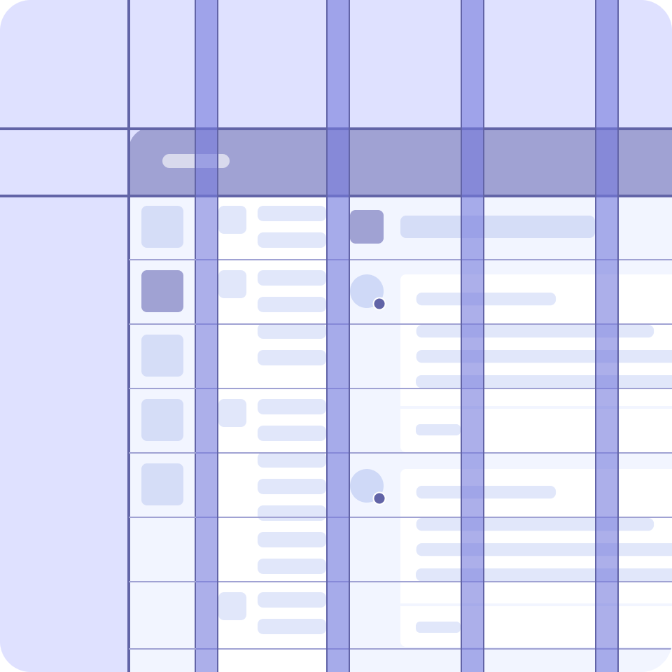 Teams レイアウトの概念図。