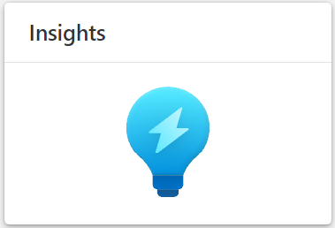 Insights ワークスペースのスクリーンショット。