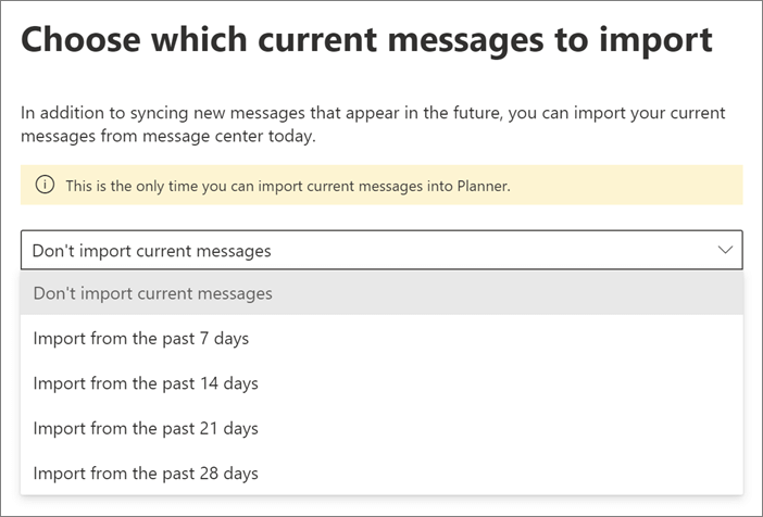 Import messages.