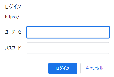 ブラウザーのサインイン ポップアップ ウィンドウ。