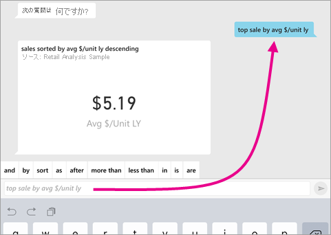 Screenshot of a question, showing the top sale by average amount per unit.