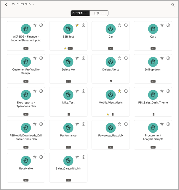 Screenshot shows an iPad screen with My Workspace with DASHBOARDS selected.