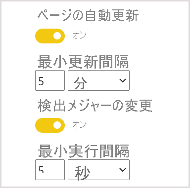 容量管理ポータルのページの自動更新設定