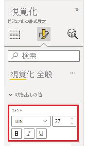 フォント ファミリ、フォント サイズ、太字、斜体、下線オプションを含むフォント複合スライスのスクリーンショット。