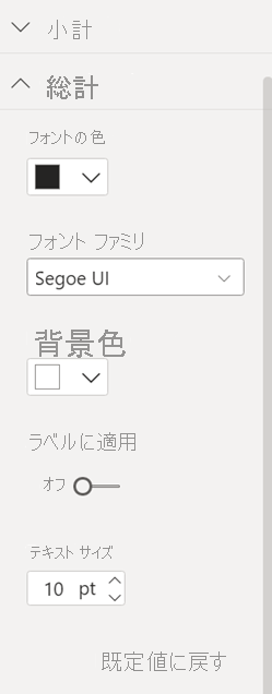 古い合計形式のエクスペリエンスを示すスクリーンショット。