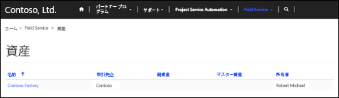 パートナー サイトで資産を表示します。