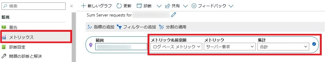 メトリック - Application Insights