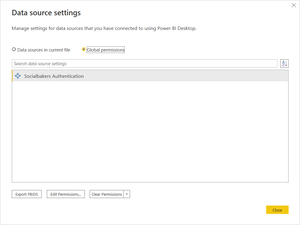 DataSourceSettings。