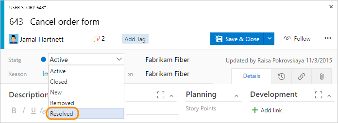 Product backlog item workflow, Scrum process