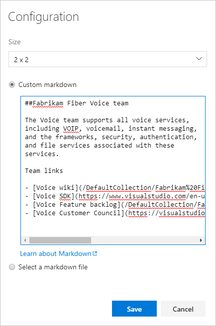 Configure Markdown