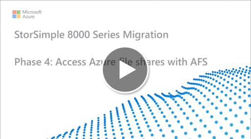 Azure ファイル共有のアクセス オプション - クリックして再生します。