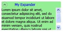 ScrollBar を持つ Expander