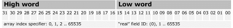 Storage in an extended field ID