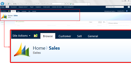 Enlargement of Browse tab