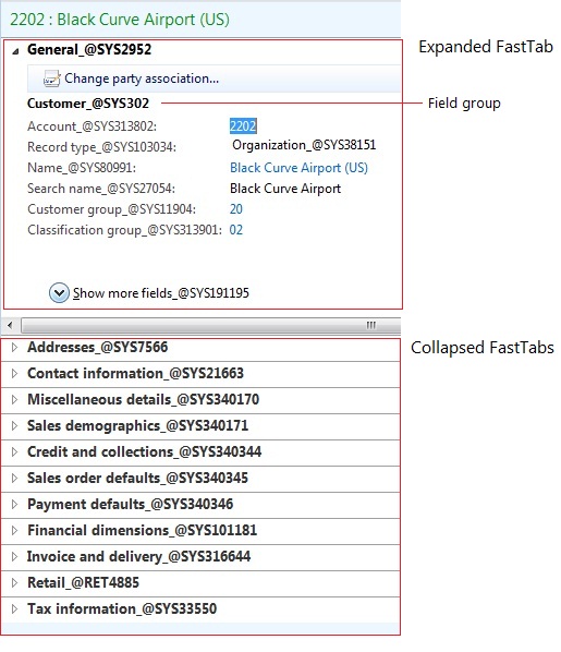 Form with FastTabs