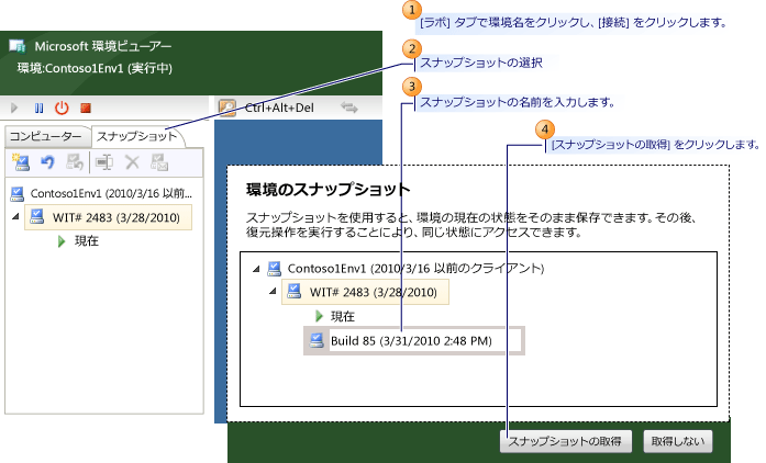 スナップショットの取得手順