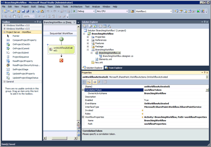 Setting properties for onWorkflowActivated