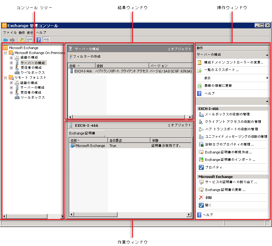 Exchange 管理コンソール