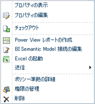 BISM サイド リンク バー コマンドのスクリーンショット