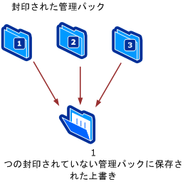 上書きを 1 つの管理パックに保存