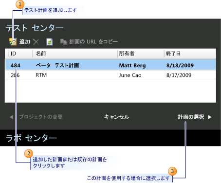 計画のコンテキストの設定