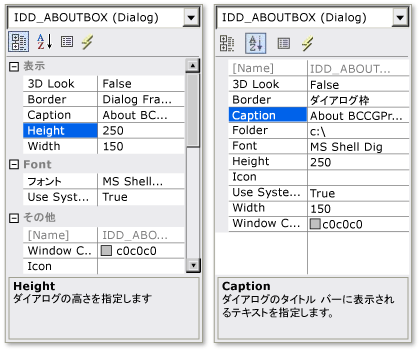 プロパティ リスト PropertySheet